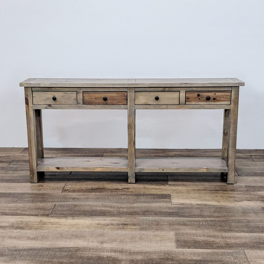 the rustic farmhouse console table