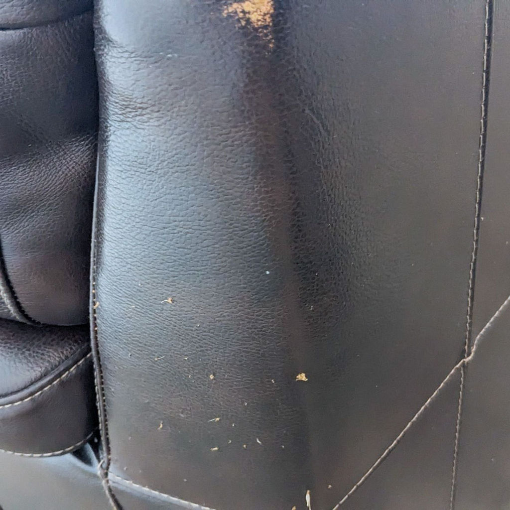 Brown Leather L Shape Sectional