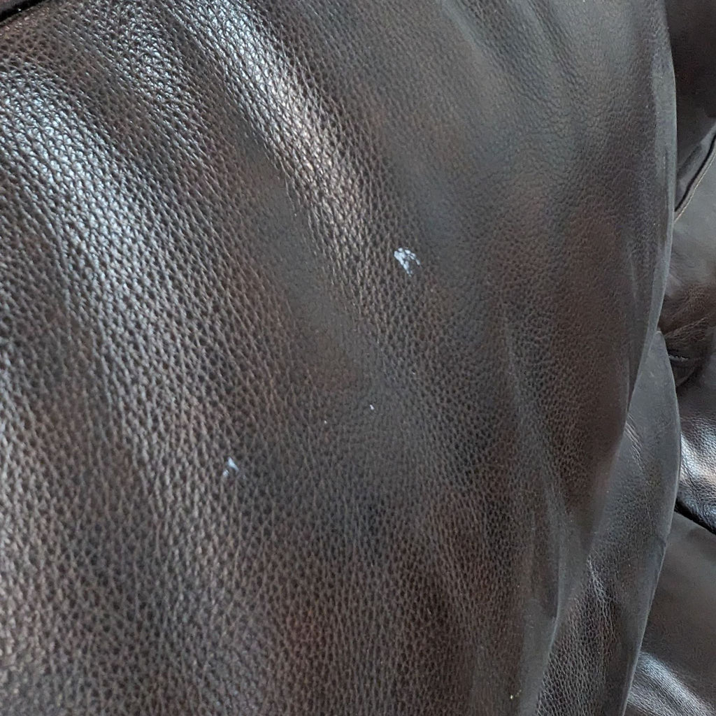 Brown Leather L Shape Sectional