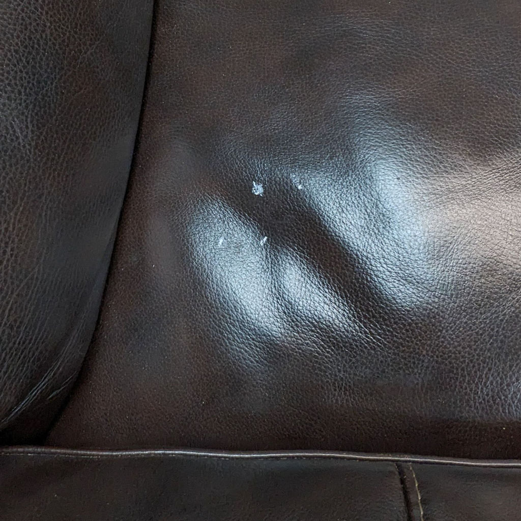 Brown Leather L Shape Sectional