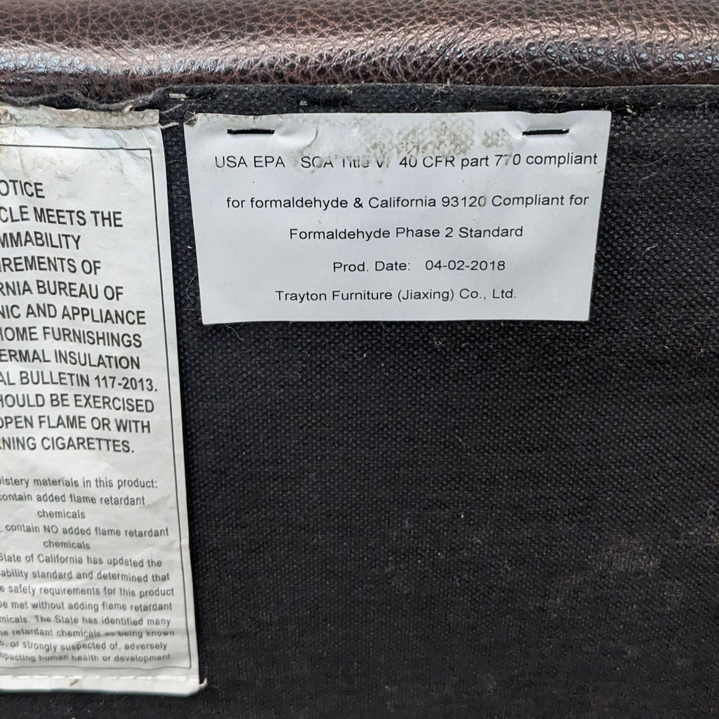 Brown Leather L Shape Sectional