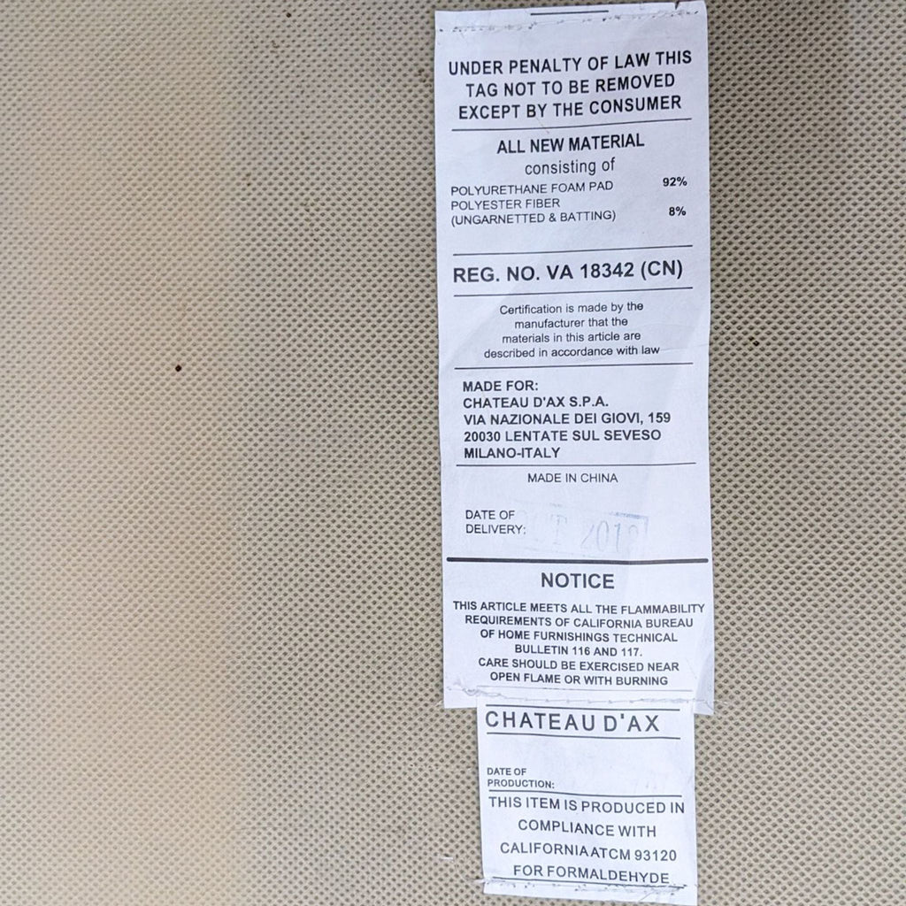 Chateau d'Ax Leather Ottoman