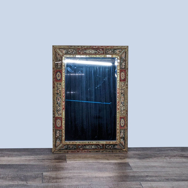 Peruvian Style wall mirror with hand-painted frame, by Reperch.