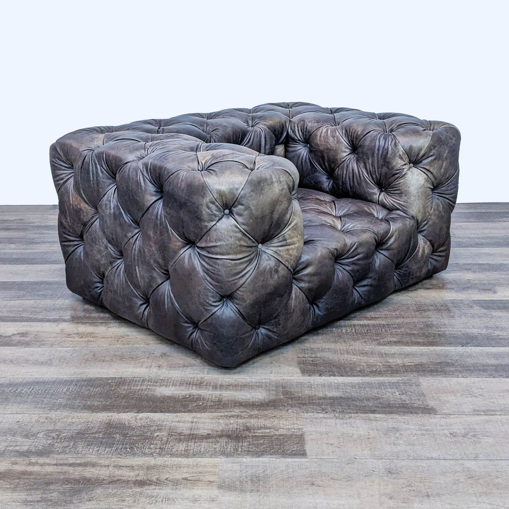 Restoration Hardware Soho Tufted Leather Club Chair