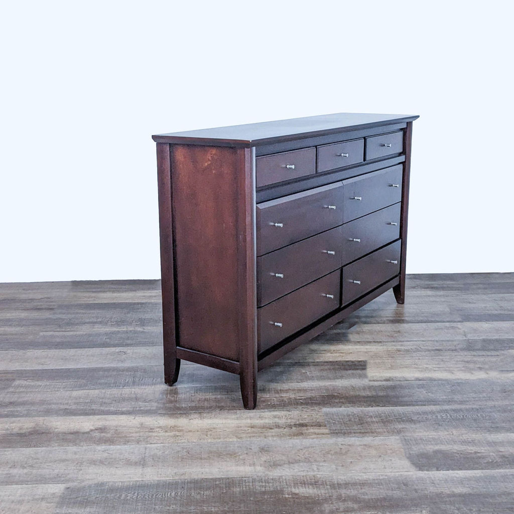 Contemporary 9-Drawer Cherry Dresser