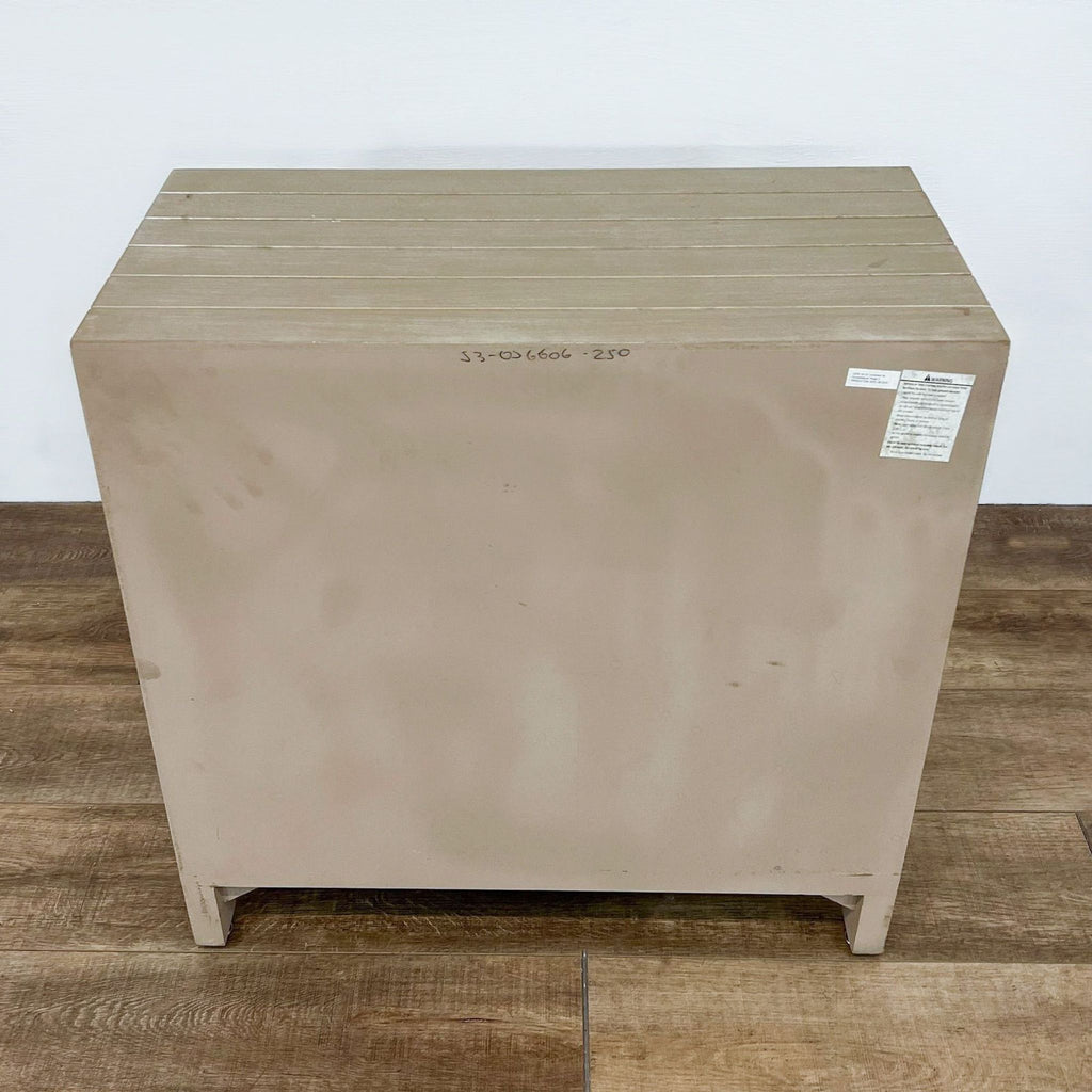 Wood and Mirror Geometric Side Table