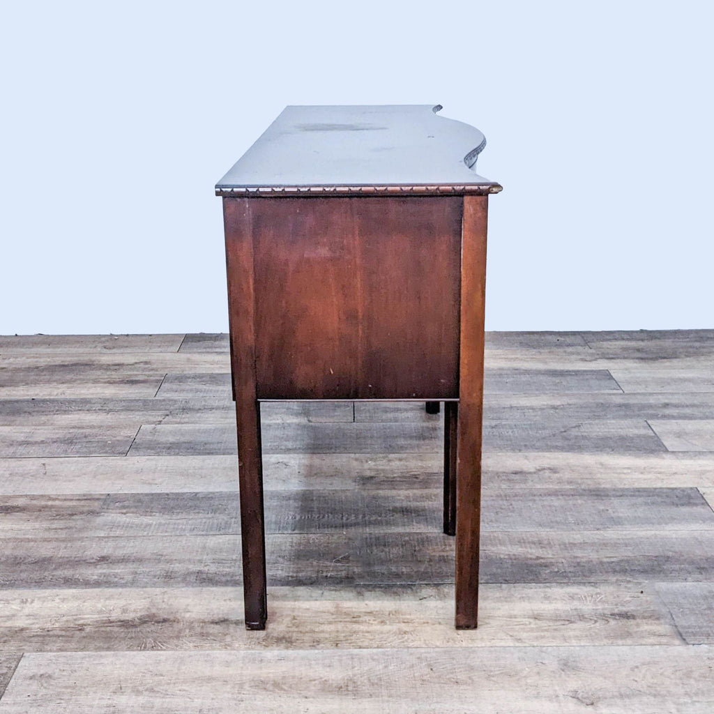 Vintage Wood Sideboard with Fretwork Trim