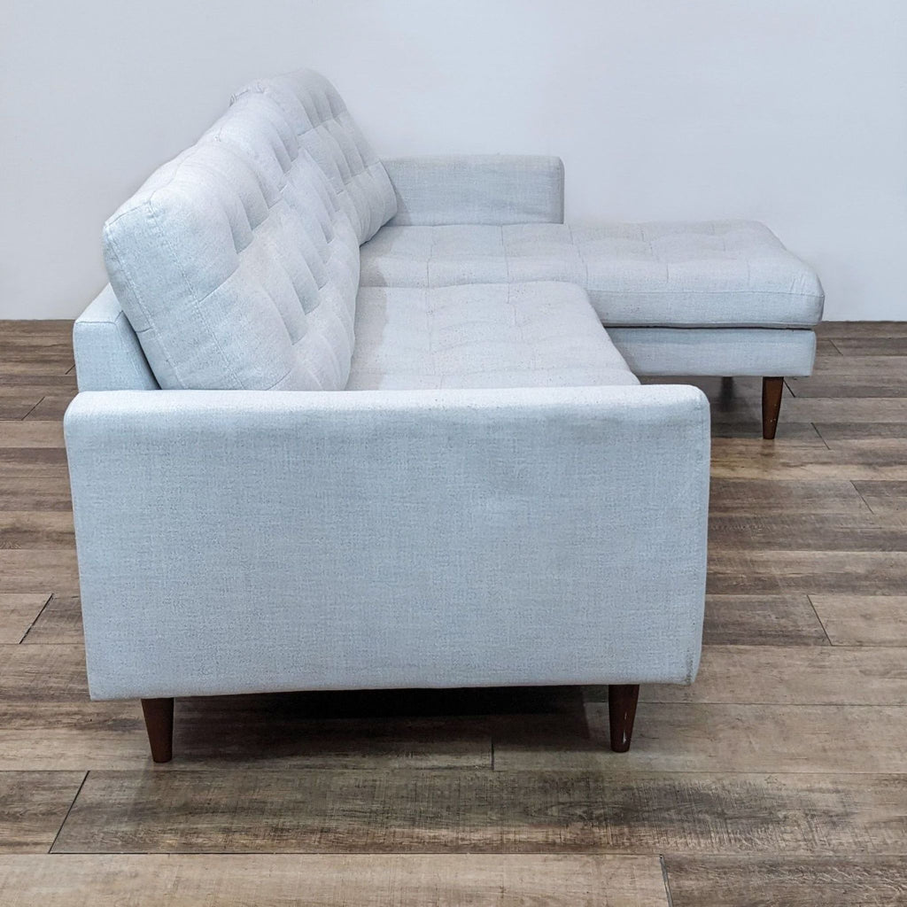 Mid-Century Modern Style Sectional With Chaise