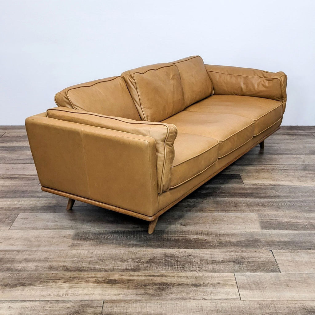 Article Mid-Century Modern Leather Sofa