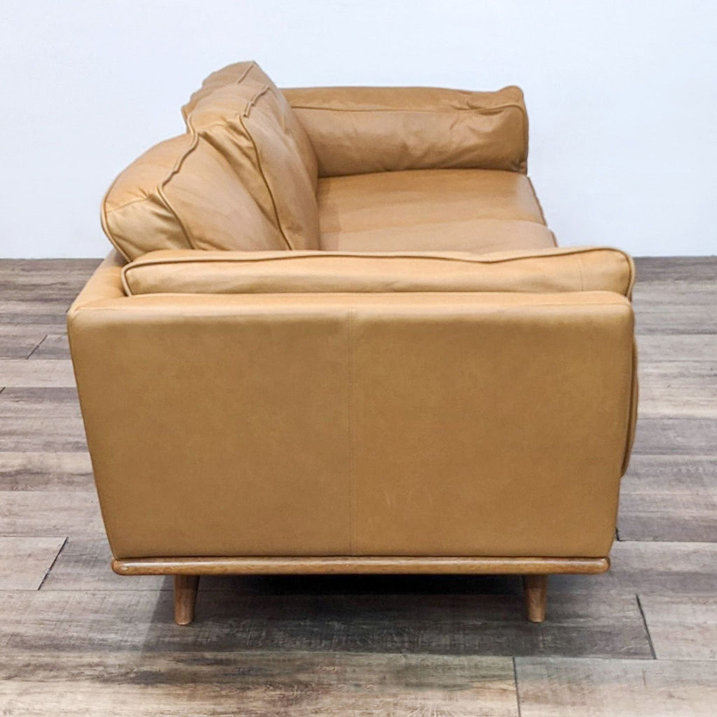 Article Mid-Century Modern Leather Sofa