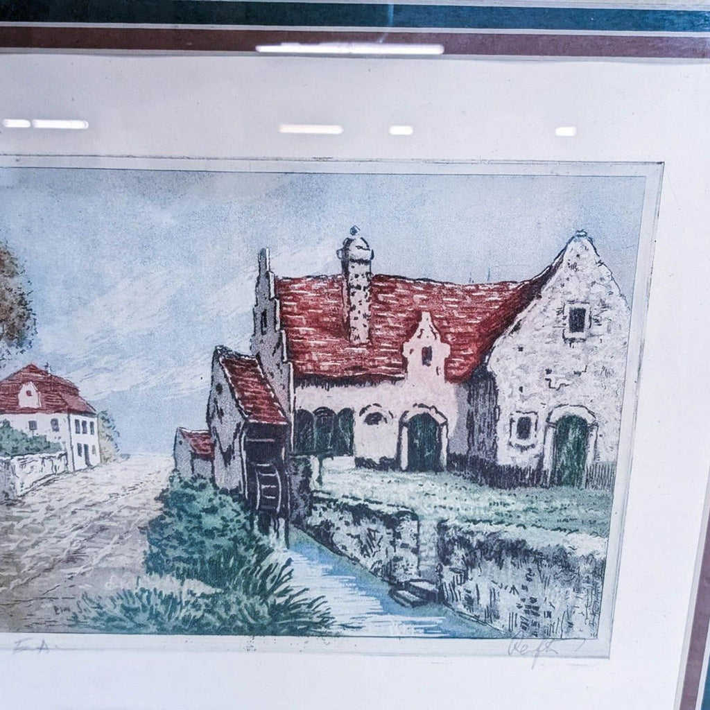 Framed Art Print of French Canal
