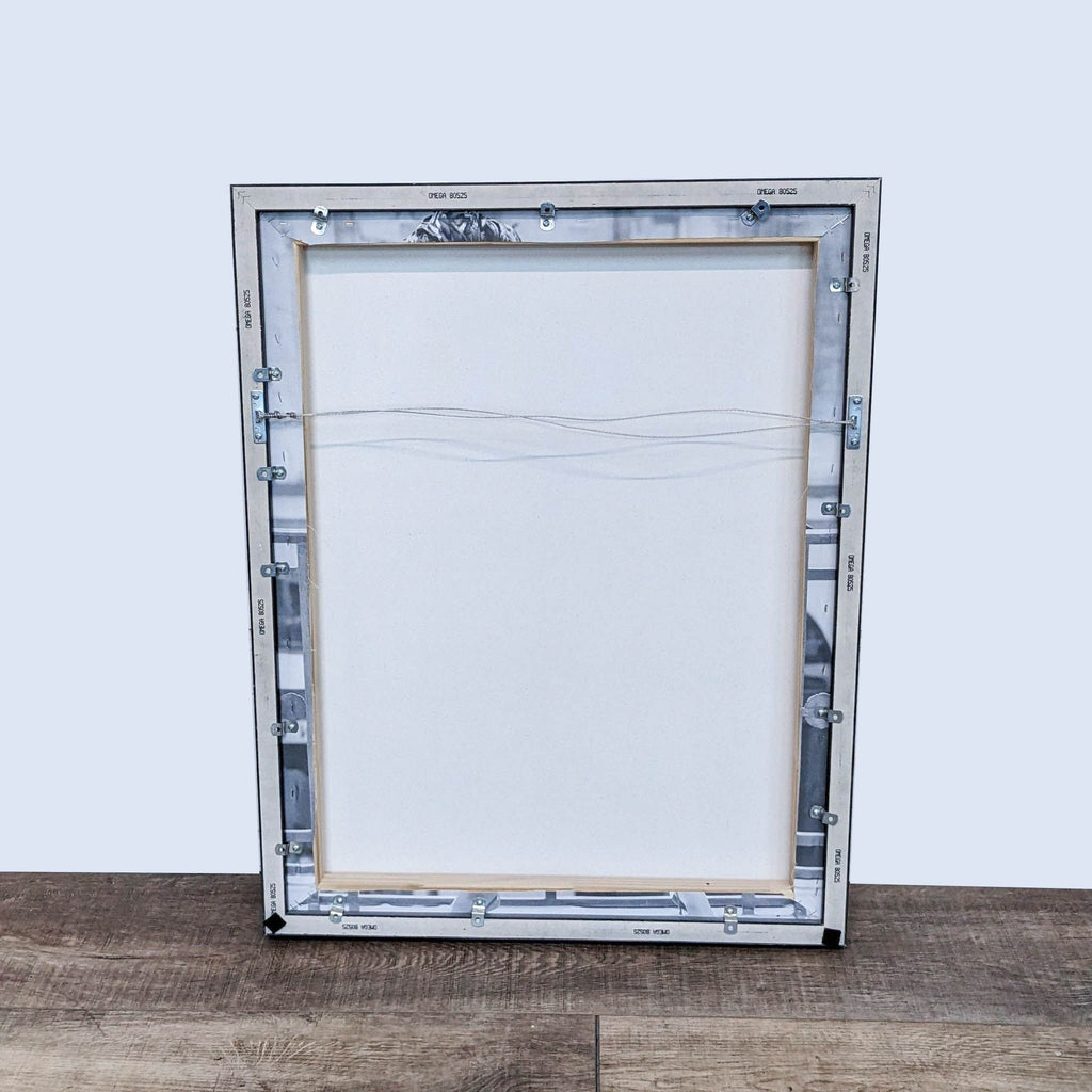 3. Back view of Reperch framed print, showing canvas and wire for hanging, from the Prints & Maps collection.