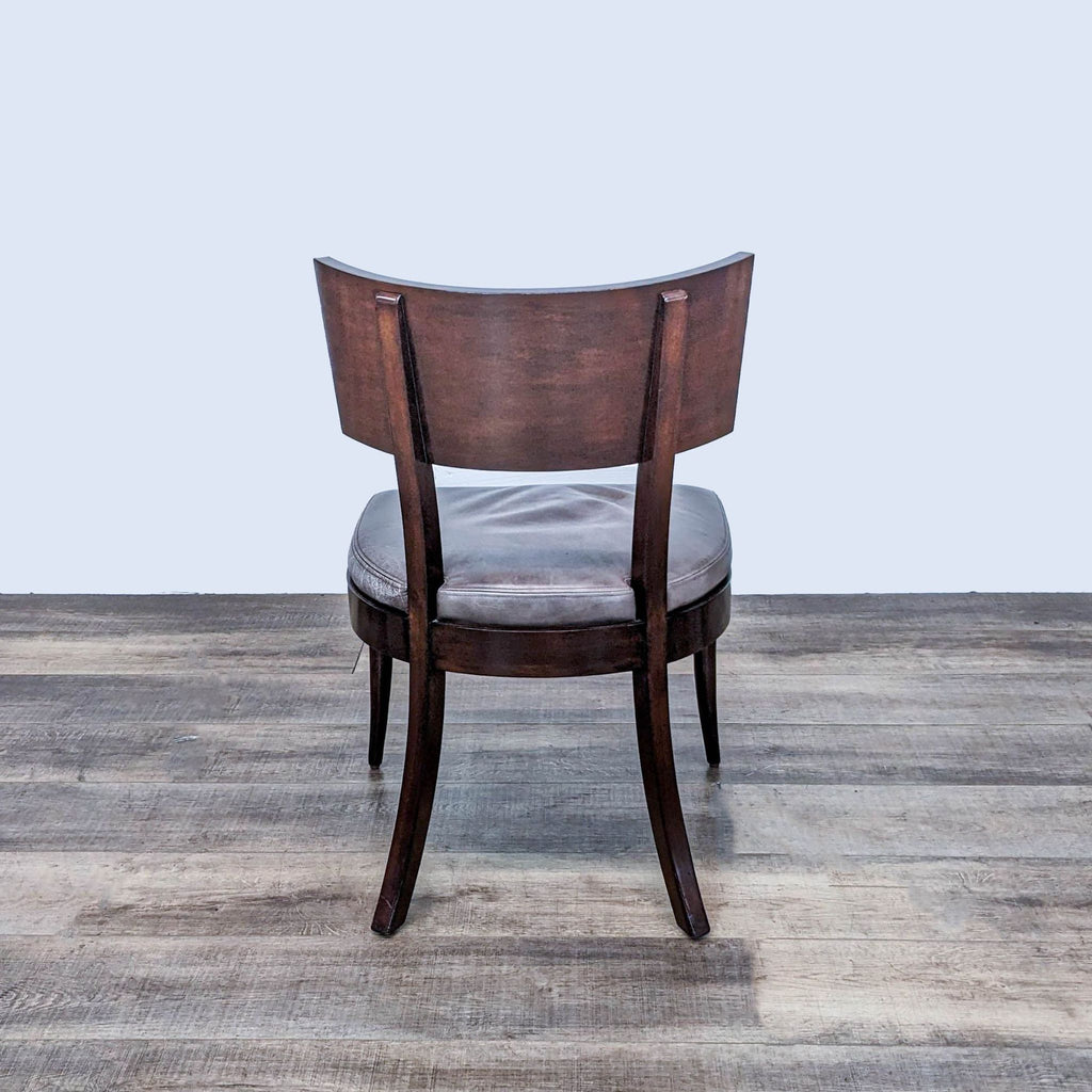 Williams Sanoma Home Scoop Wood and Leather Dining Chair