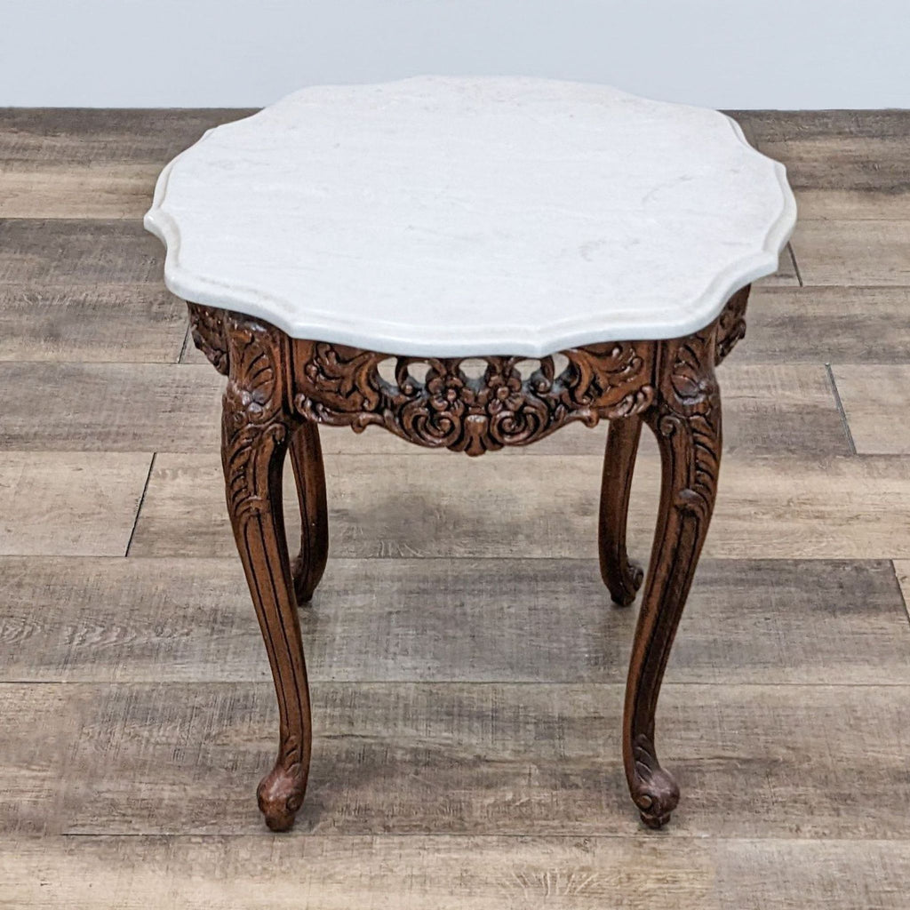 Vintage Marble Top End Table