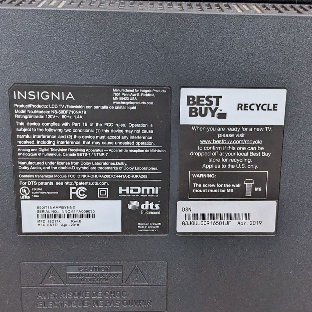 Insignia 4K UHD Fire TV Edition NS-50DF710NA19