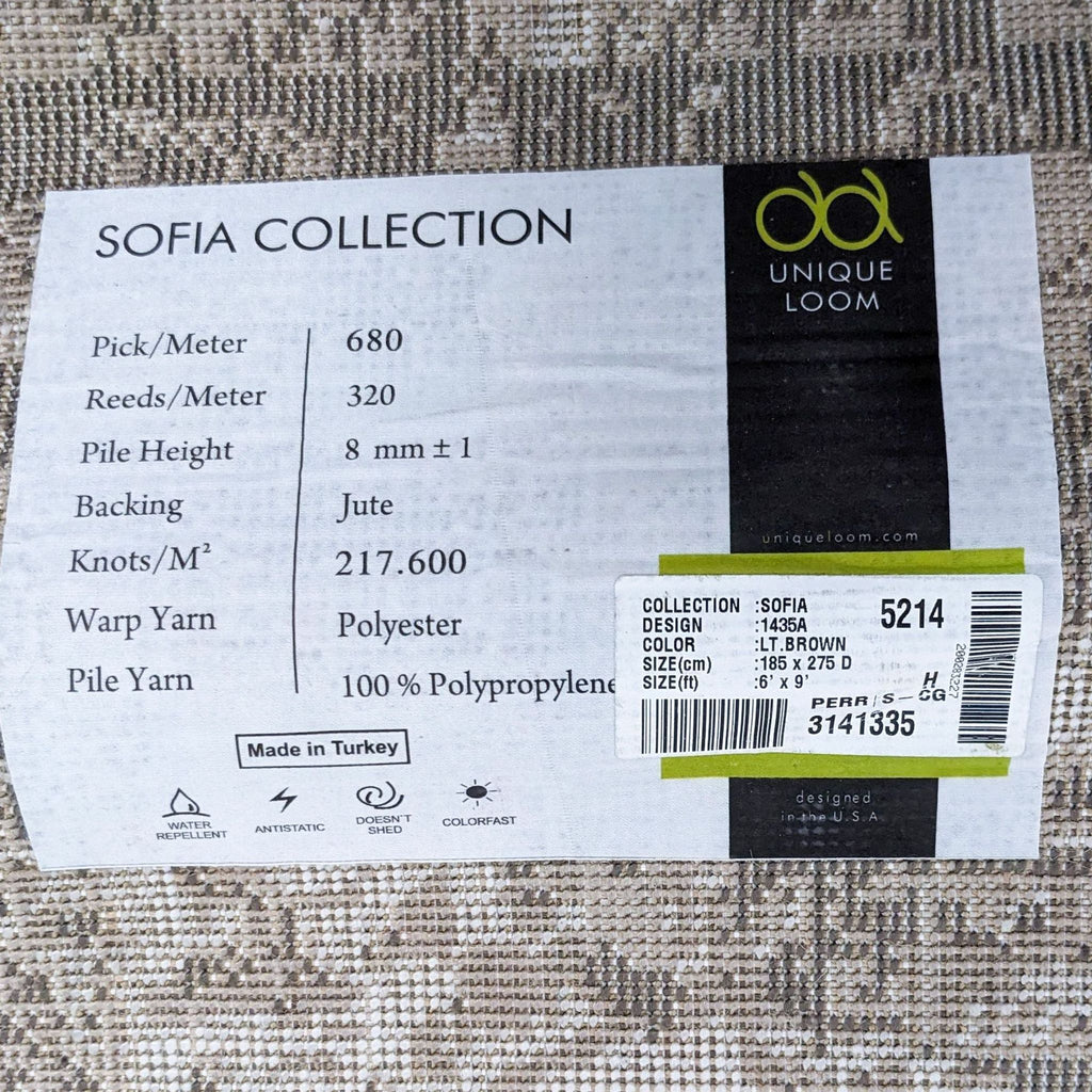 Unique Loom Sofia 6x9 Area Rug