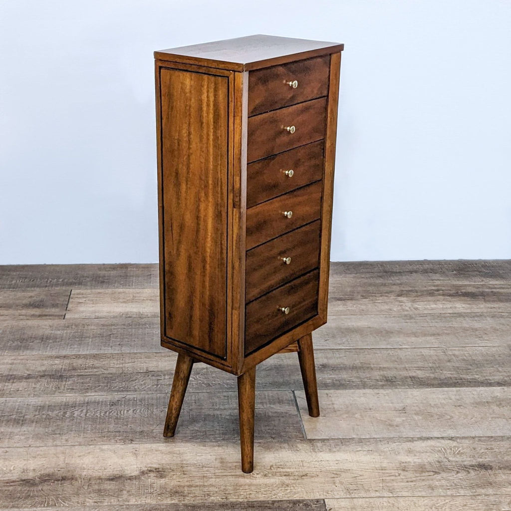 Vintage-Style Wooden Jewelry Armoire