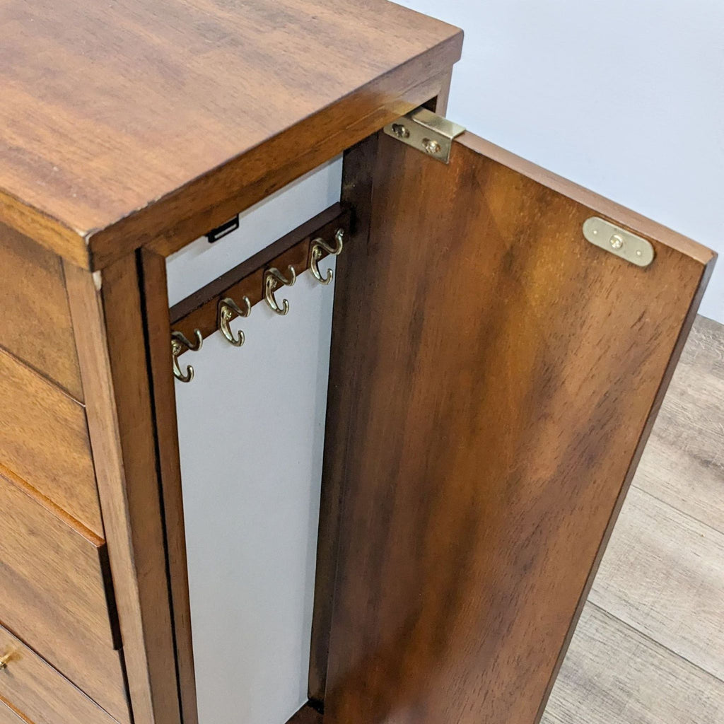 Vintage-Style Wooden Jewelry Armoire