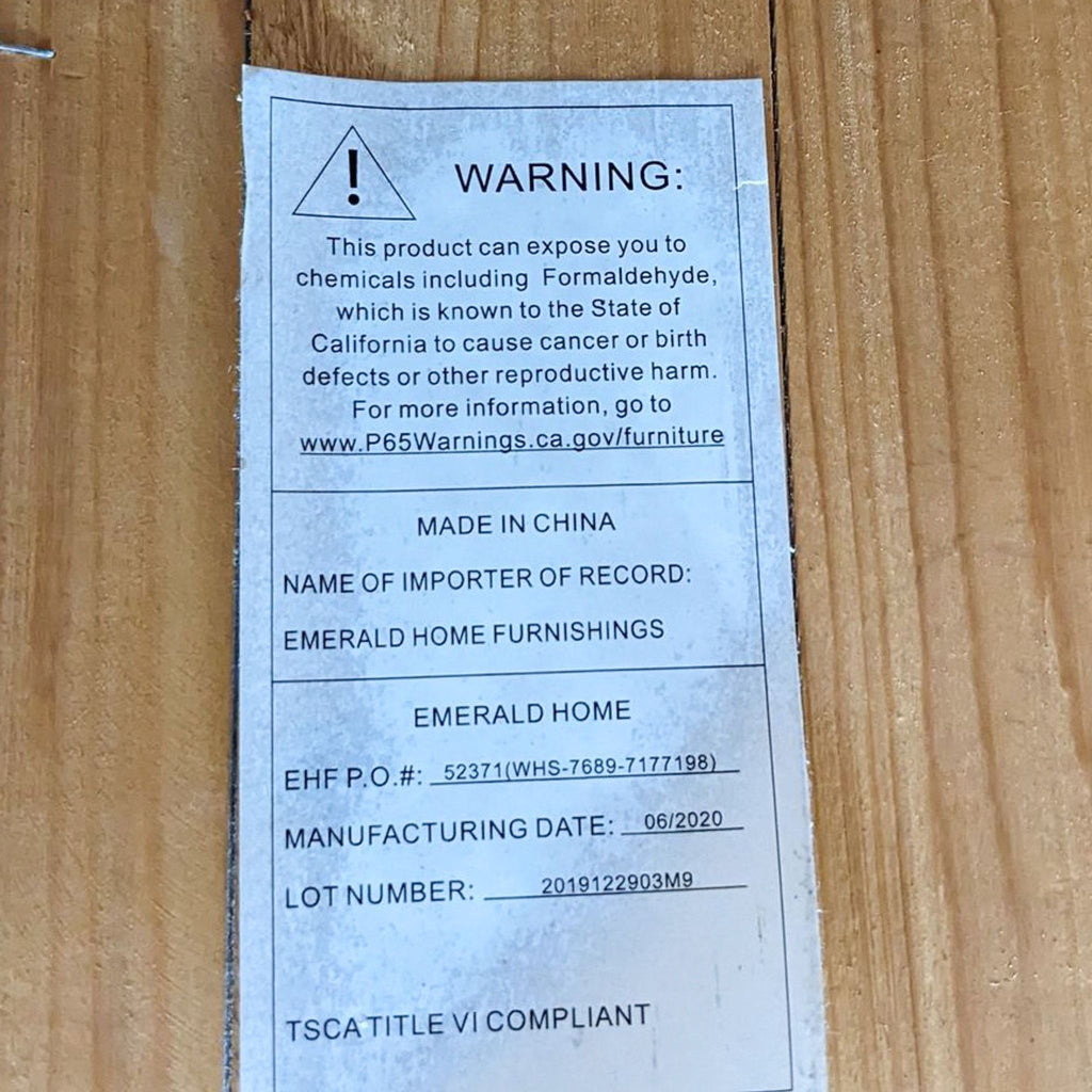 Emerald Home Furnitures Chandler Rustic Coffee Table