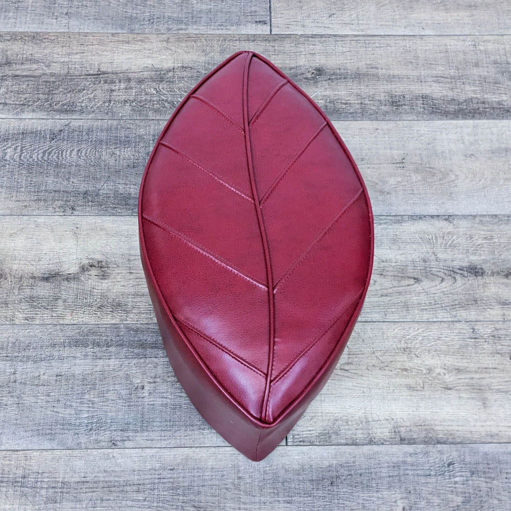 Red Leaf Shape Ottoman