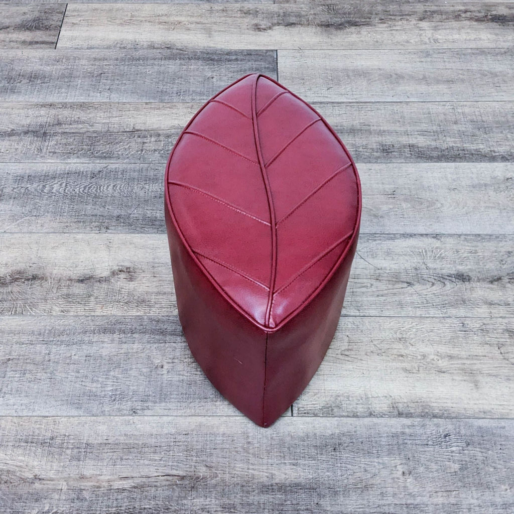 Red Leaf Shape Ottoman
