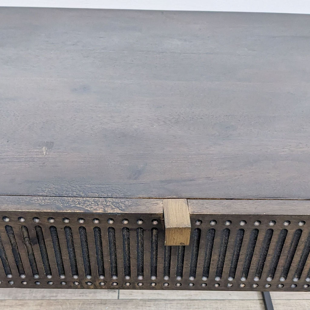 West Elm Modern Carved Mango Desk
