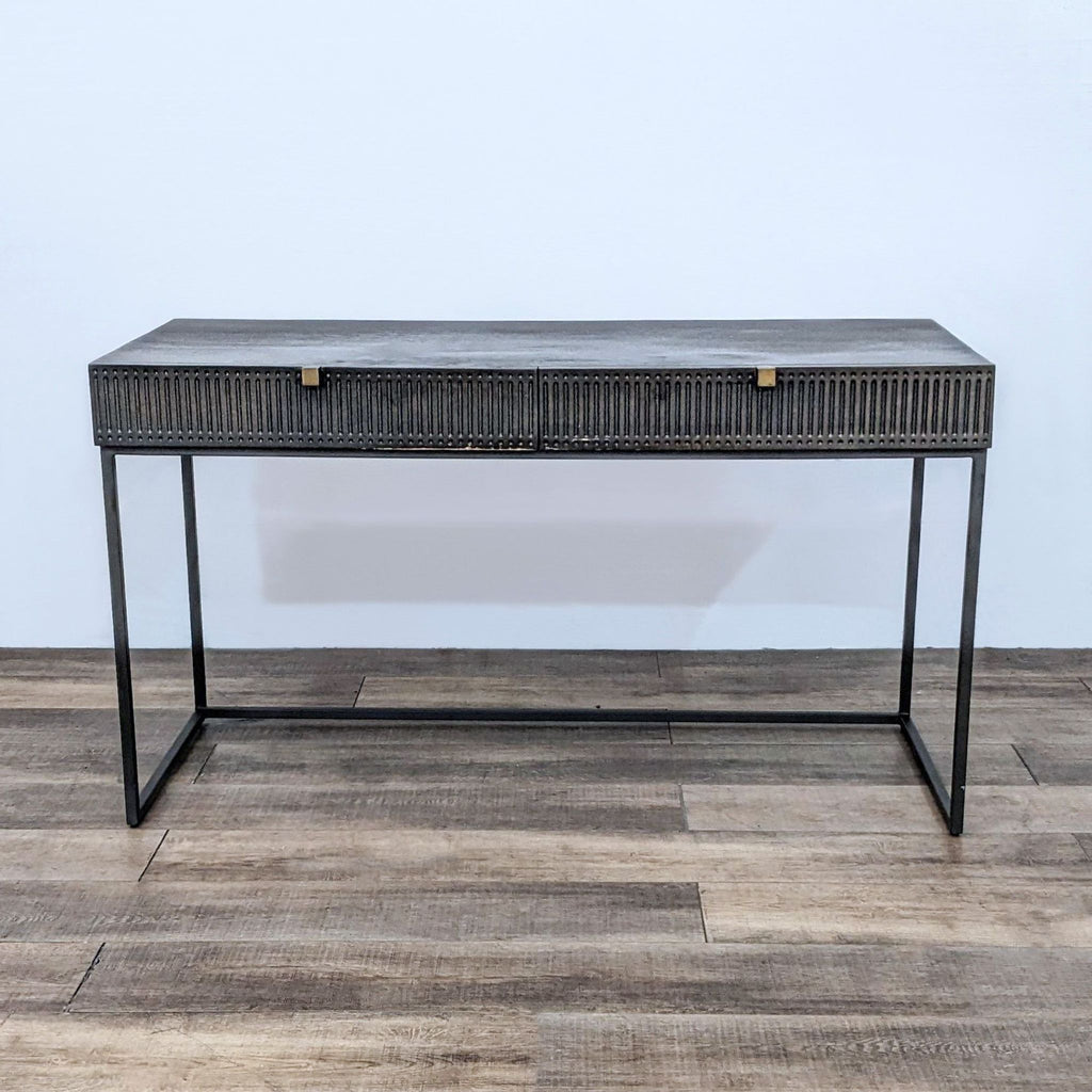 West Elm Modern Carved Mango Desk