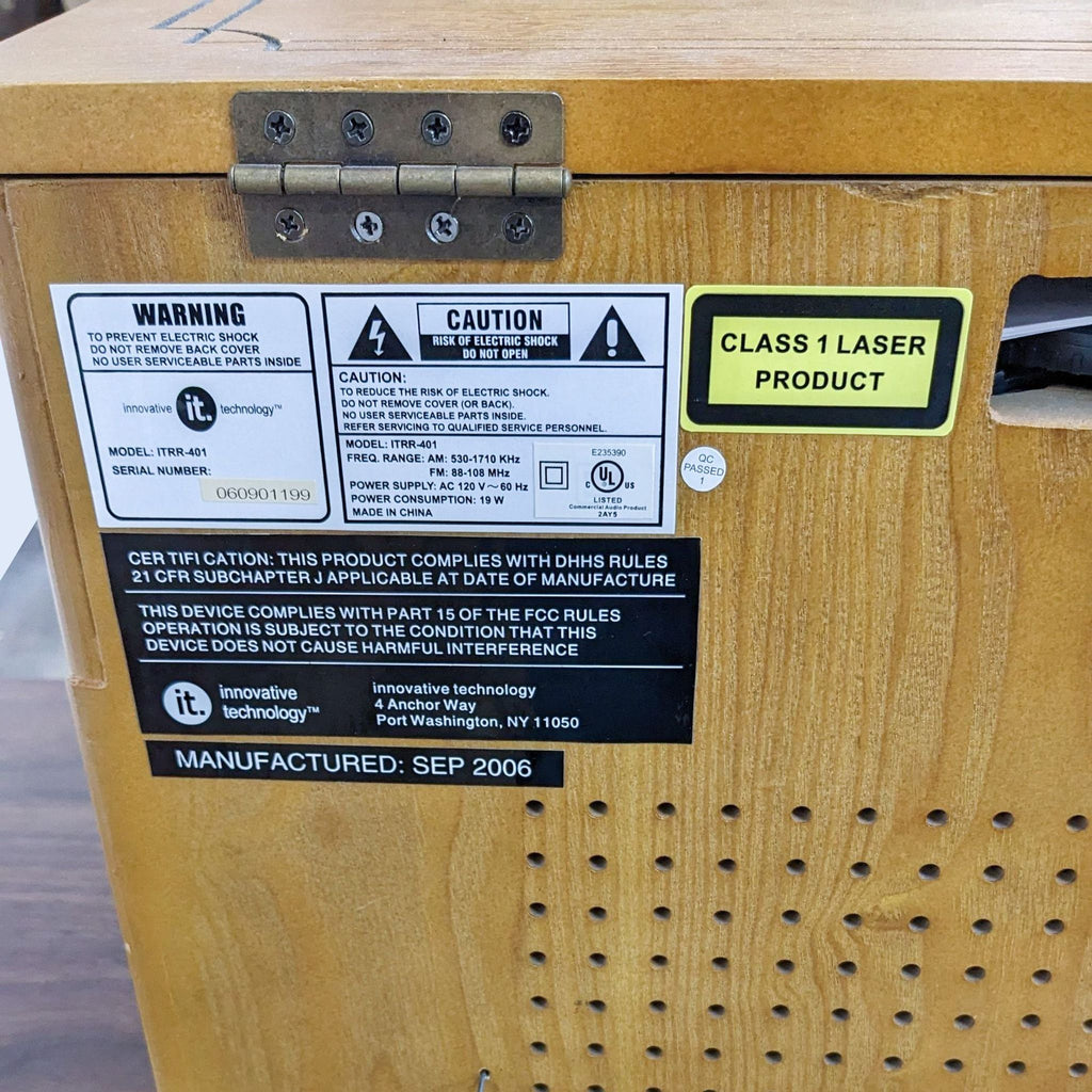 Innovative Technology ITRR-401 Recordable Music Cente