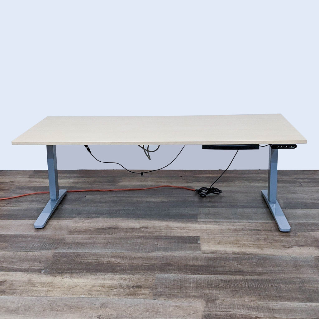 Modern six-foot office desk with adjustable heights, spacious surface, from Uplift.