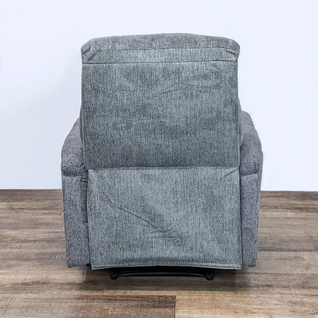 Contemporary Gray Upholstered Manual Recliner