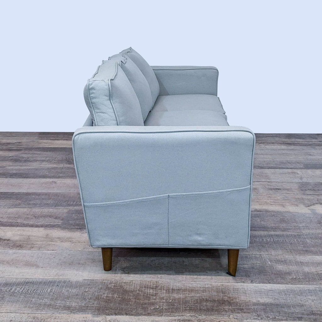 Compact Contemporary Gray Sofa