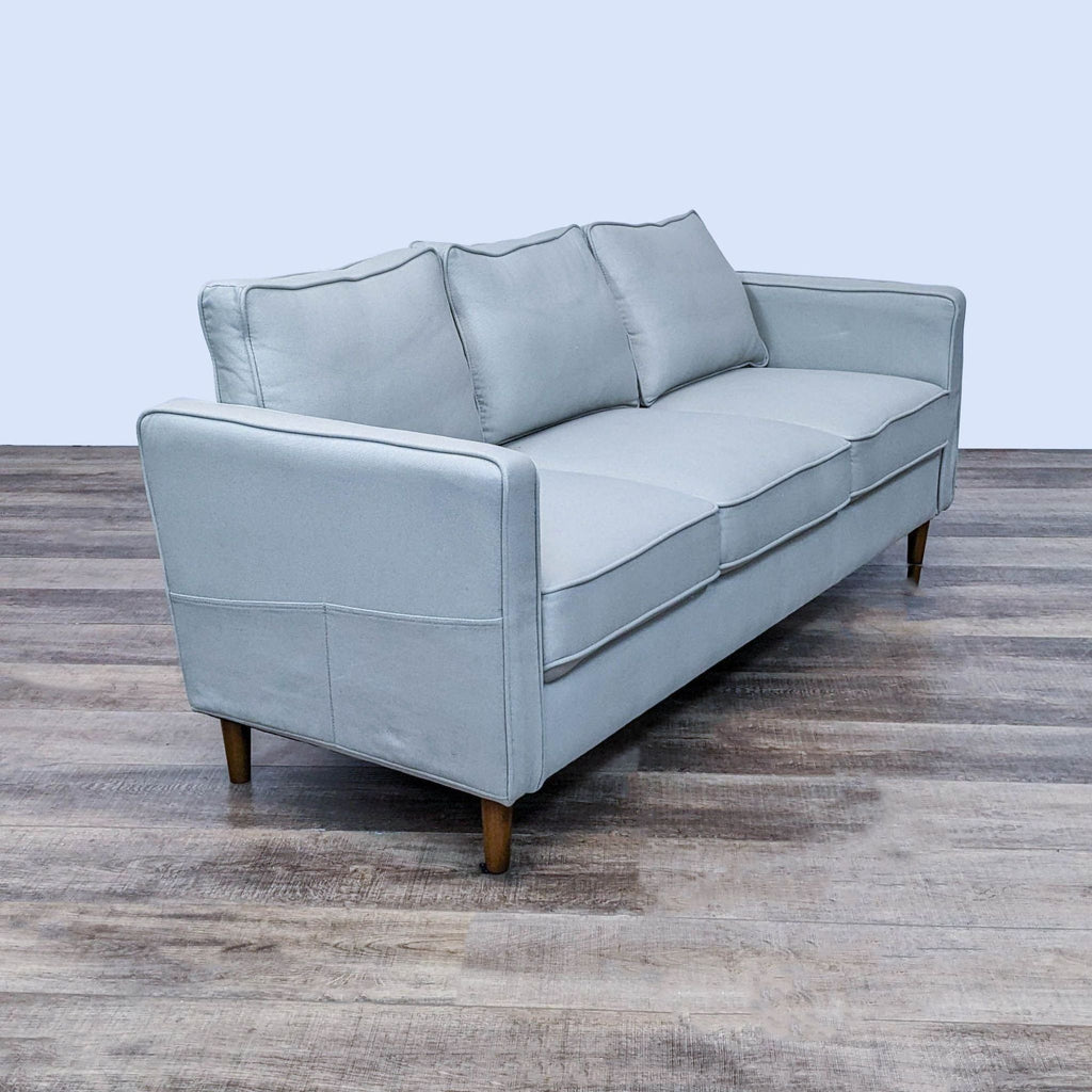 Compact Contemporary Gray Sofa