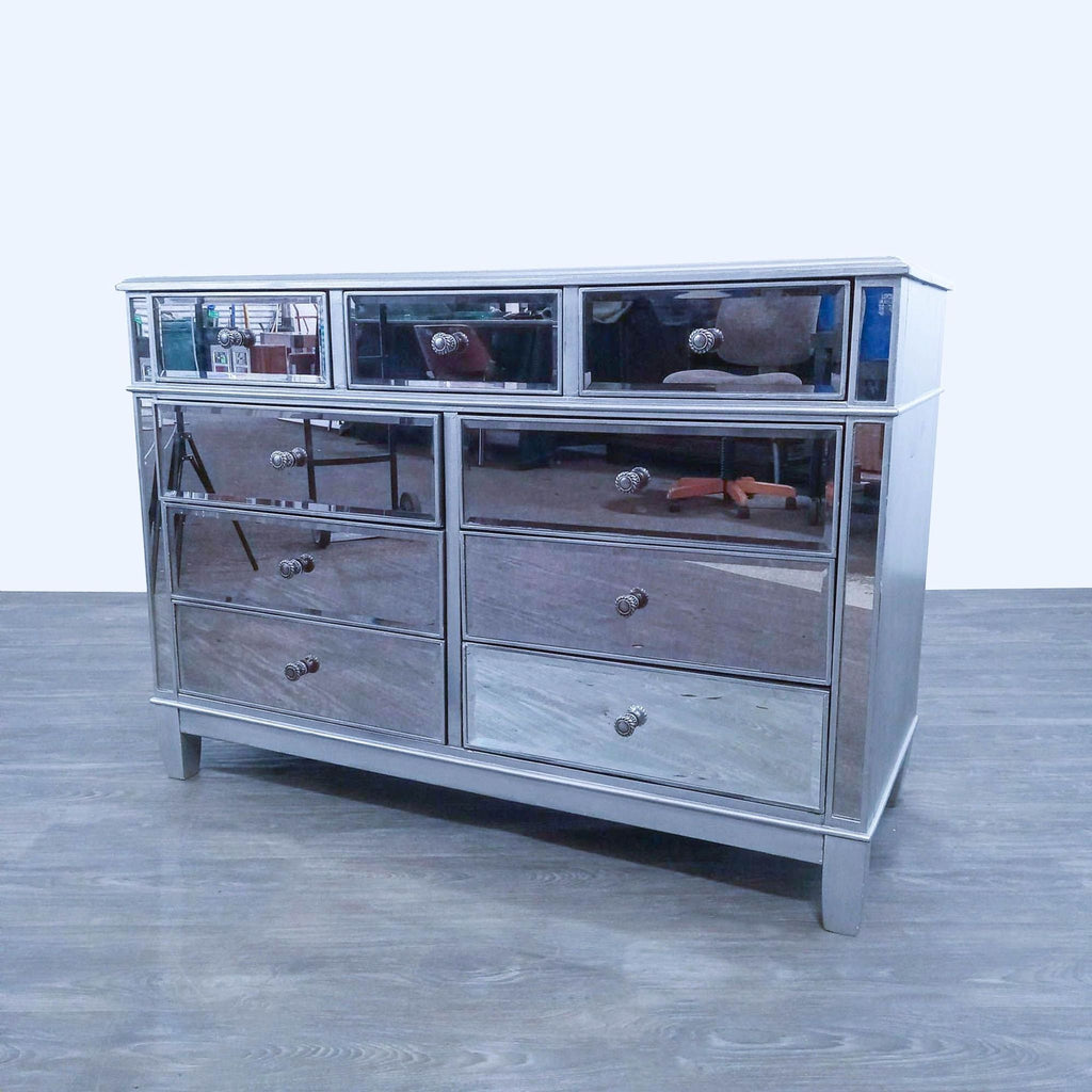 Pier 1 Imports Hayworth Mirrored 9 Drawer Dresser