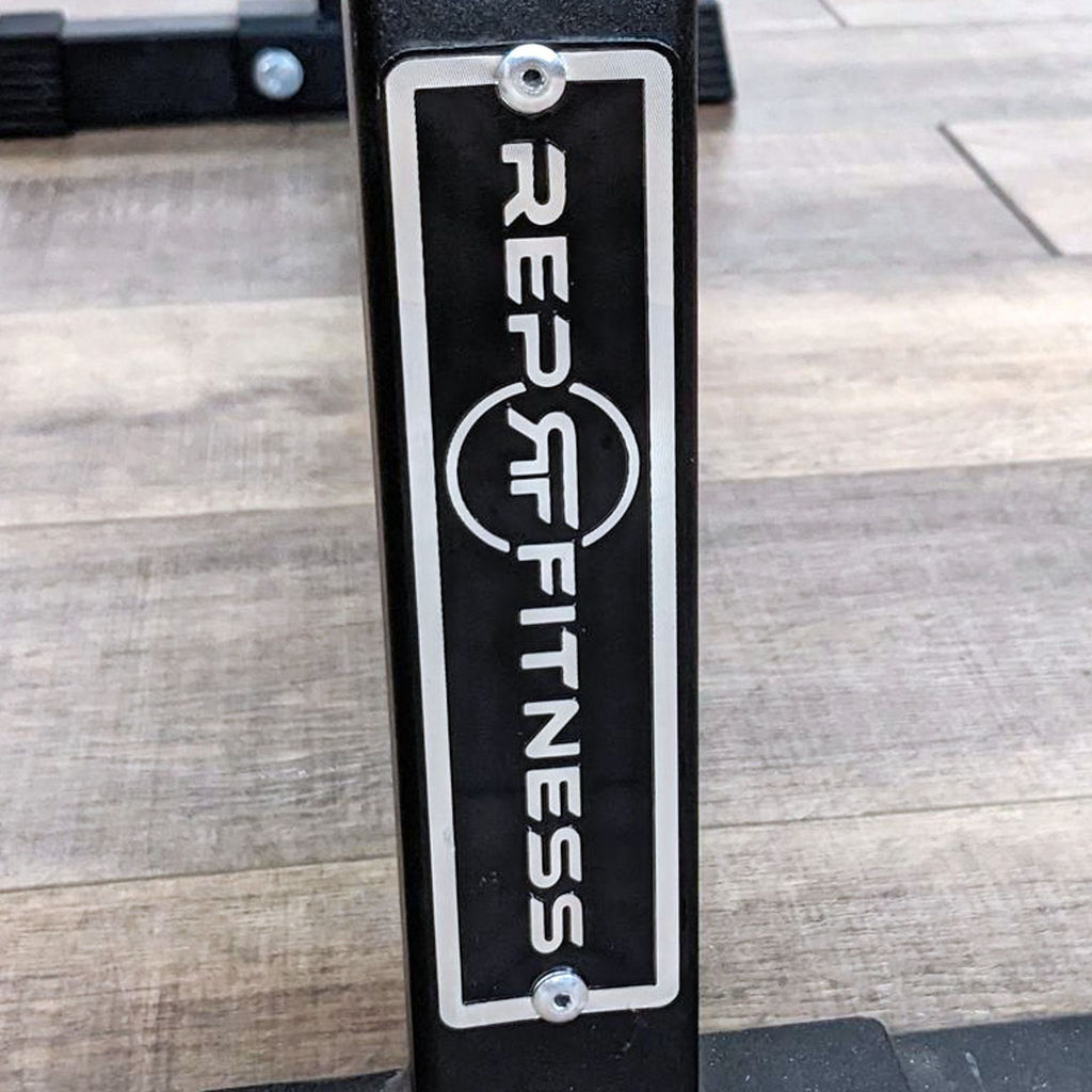 the reboot fitness logo on the back of the machine