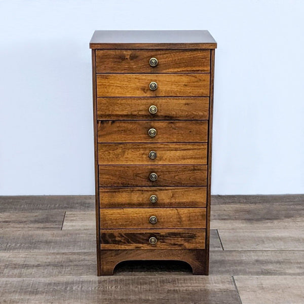 Vintage style sheet music cabinet with 9 drawers and metal pulls, by Reperch.