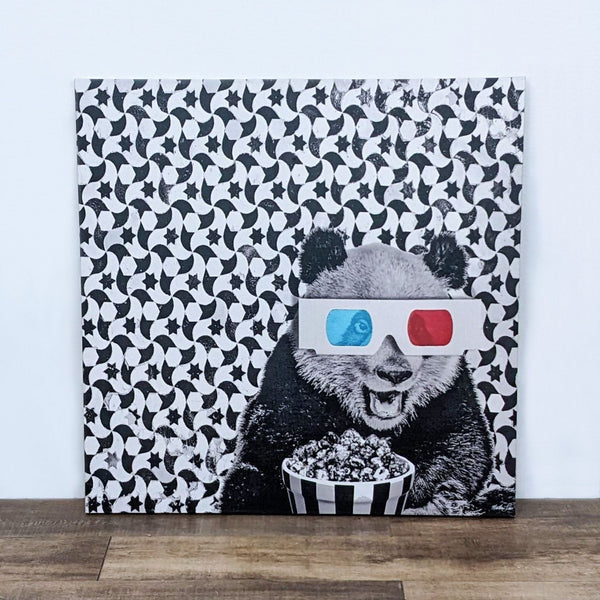 Paxton the Panda print shows a panda with 3D glasses and popcorn.