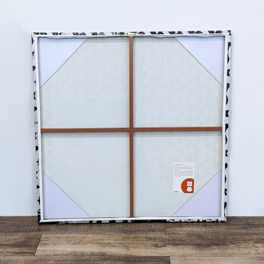 Back view of the Paxton the Panda print, showcasing the frame and canvas.