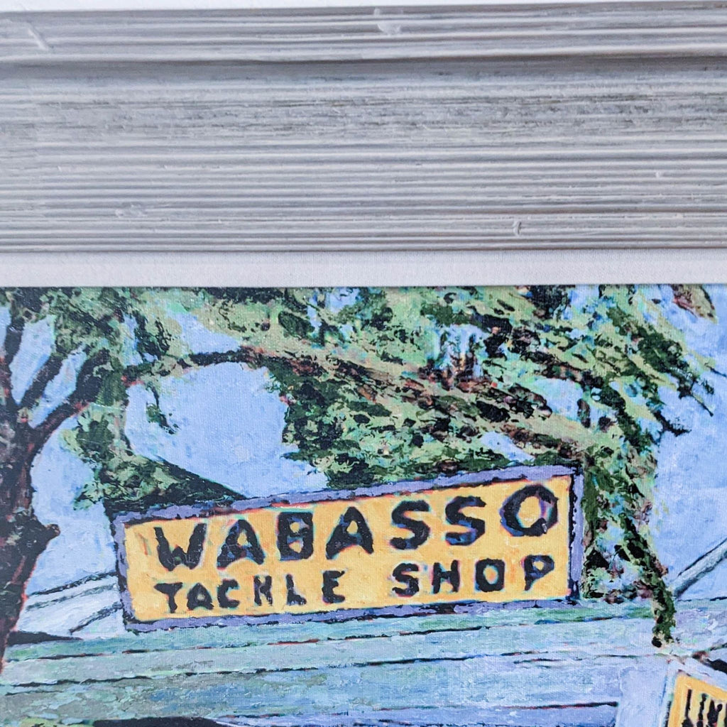 Framed Painting Of Wabasso Tackle Shop