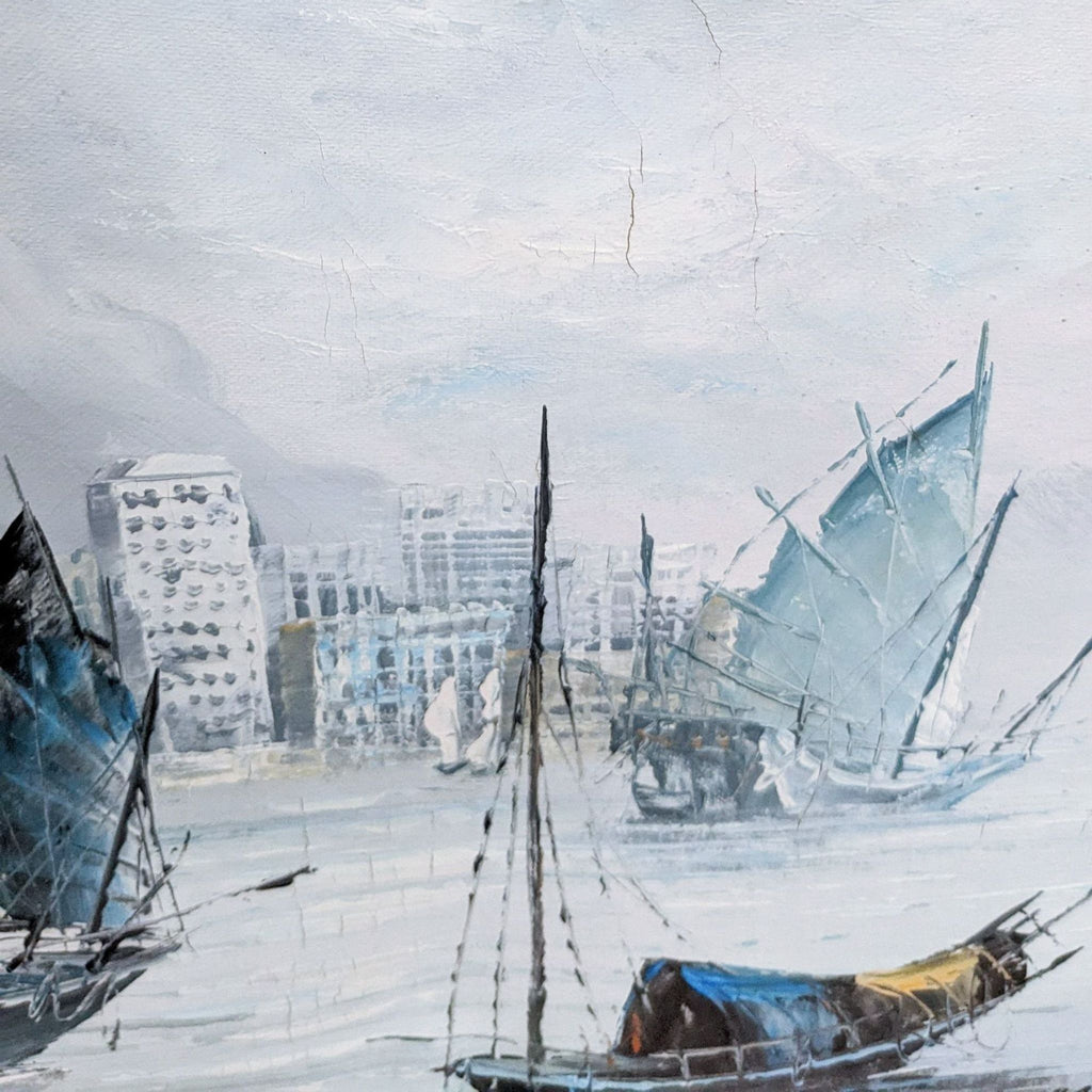 Art On Canvas Of Sailboats