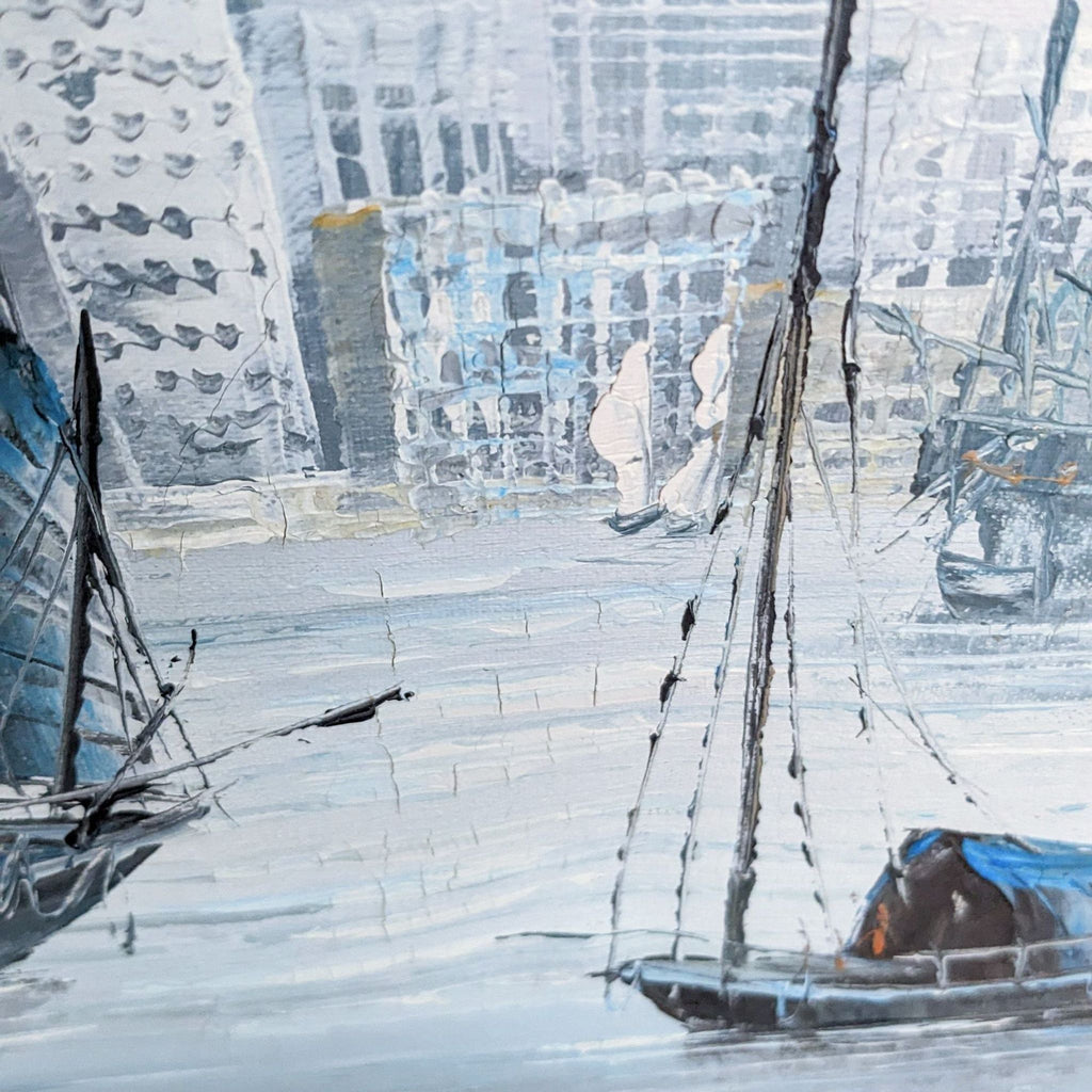 Art On Canvas Of Sailboats