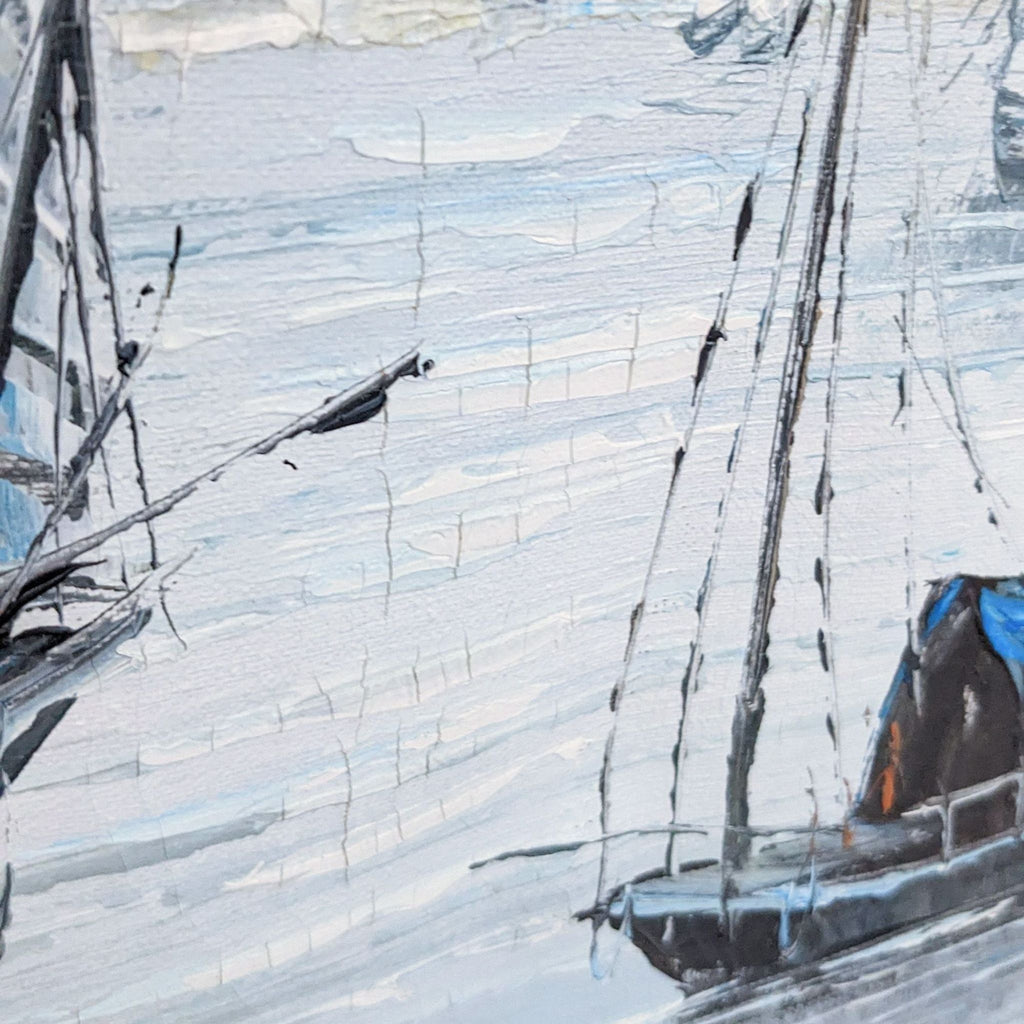 Art On Canvas Of Sailboats