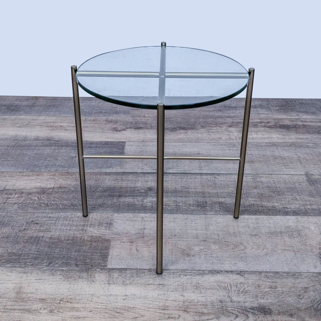 Glass Top End Table