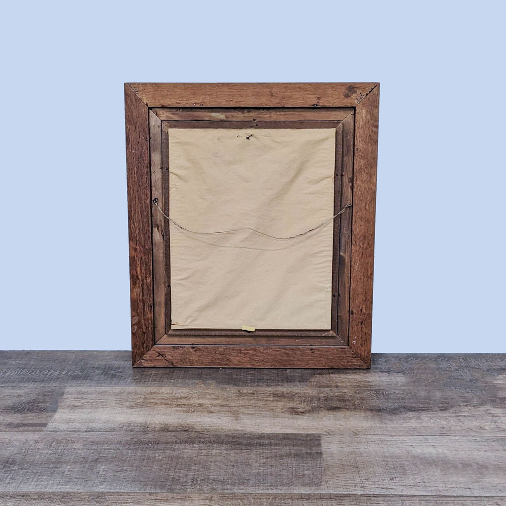 Elegant Wooden Framed Wall Mirror with Ornate Detail