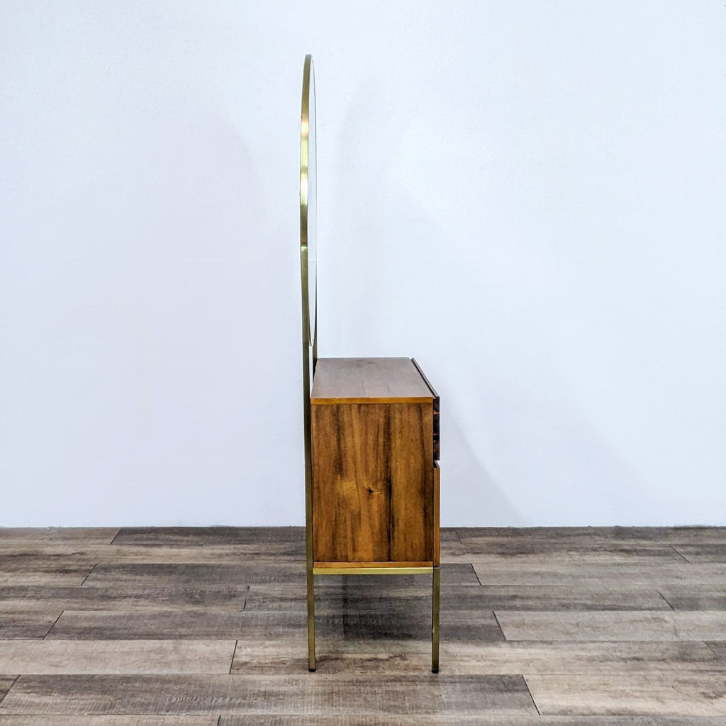 CB2 Memento Round Mirror Cabinet