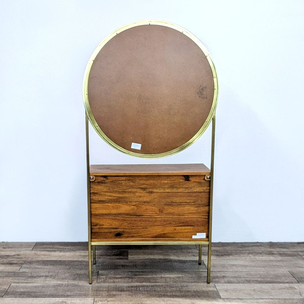 CB2 Memento Round Mirror Cabinet