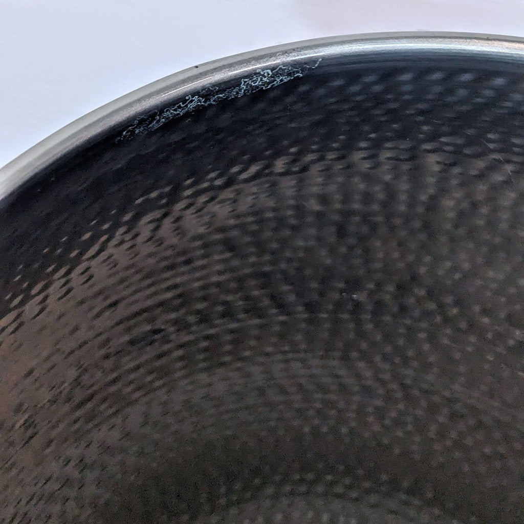 World Market Cala Silver Hammered Metal Drum Storage Side Table