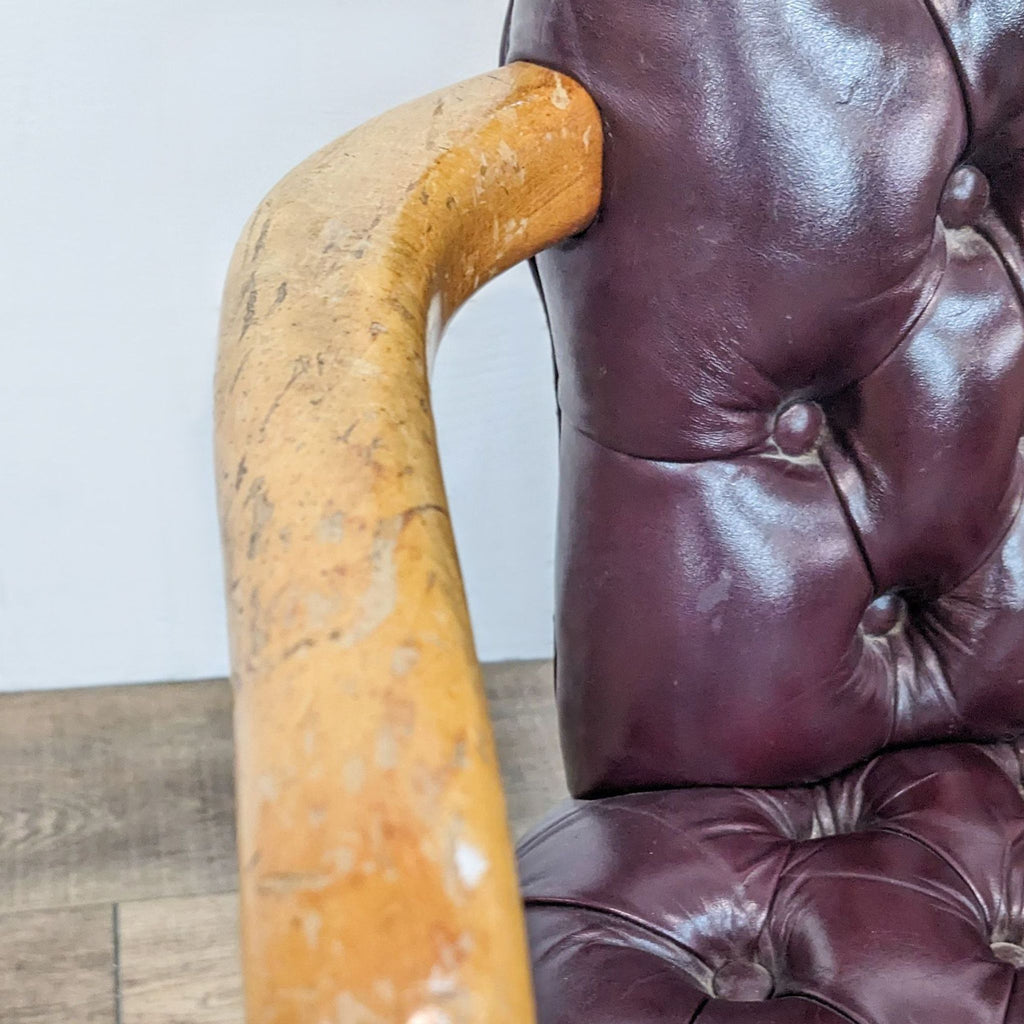 Leather Tufted Armchair