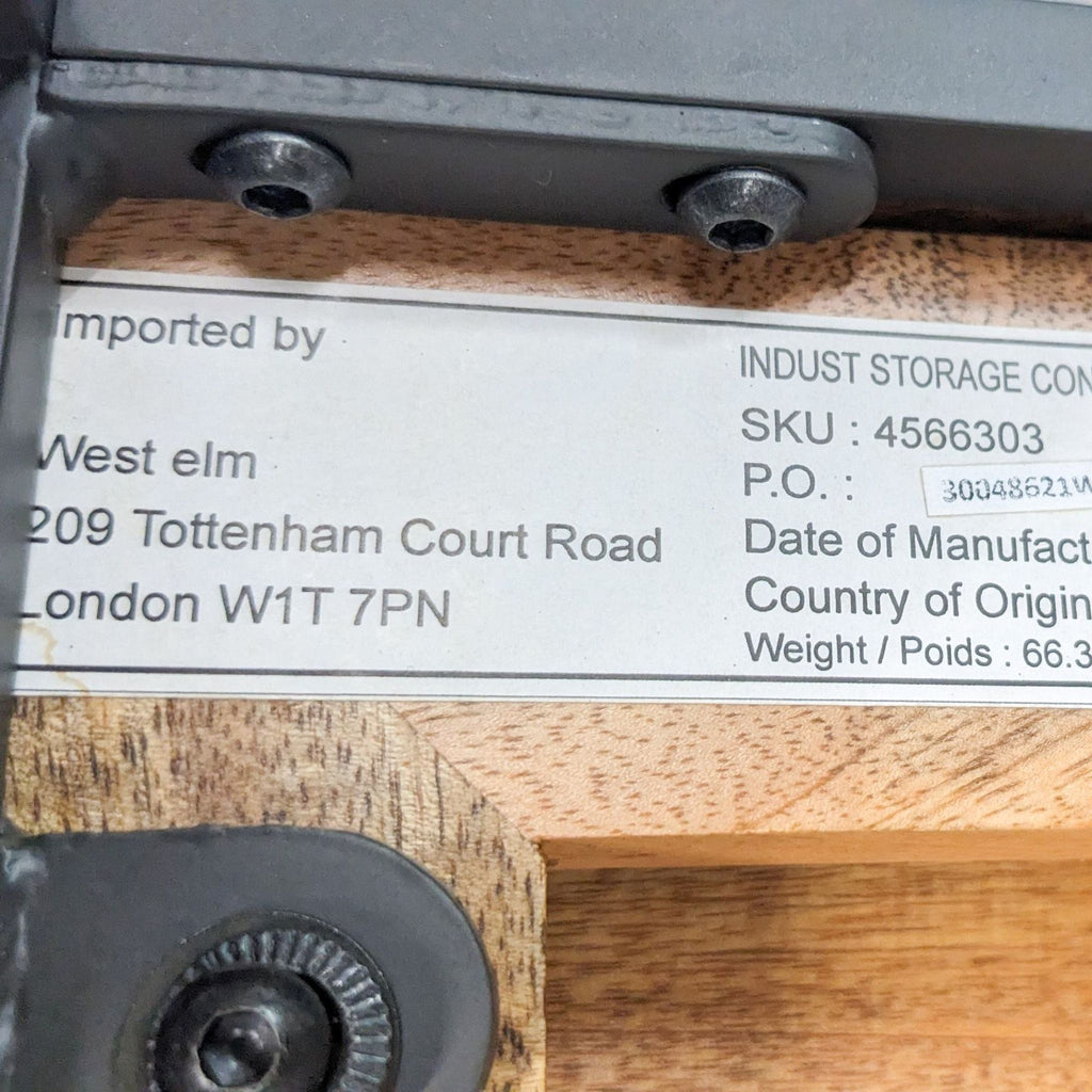 West Elm Industrial Storage Console