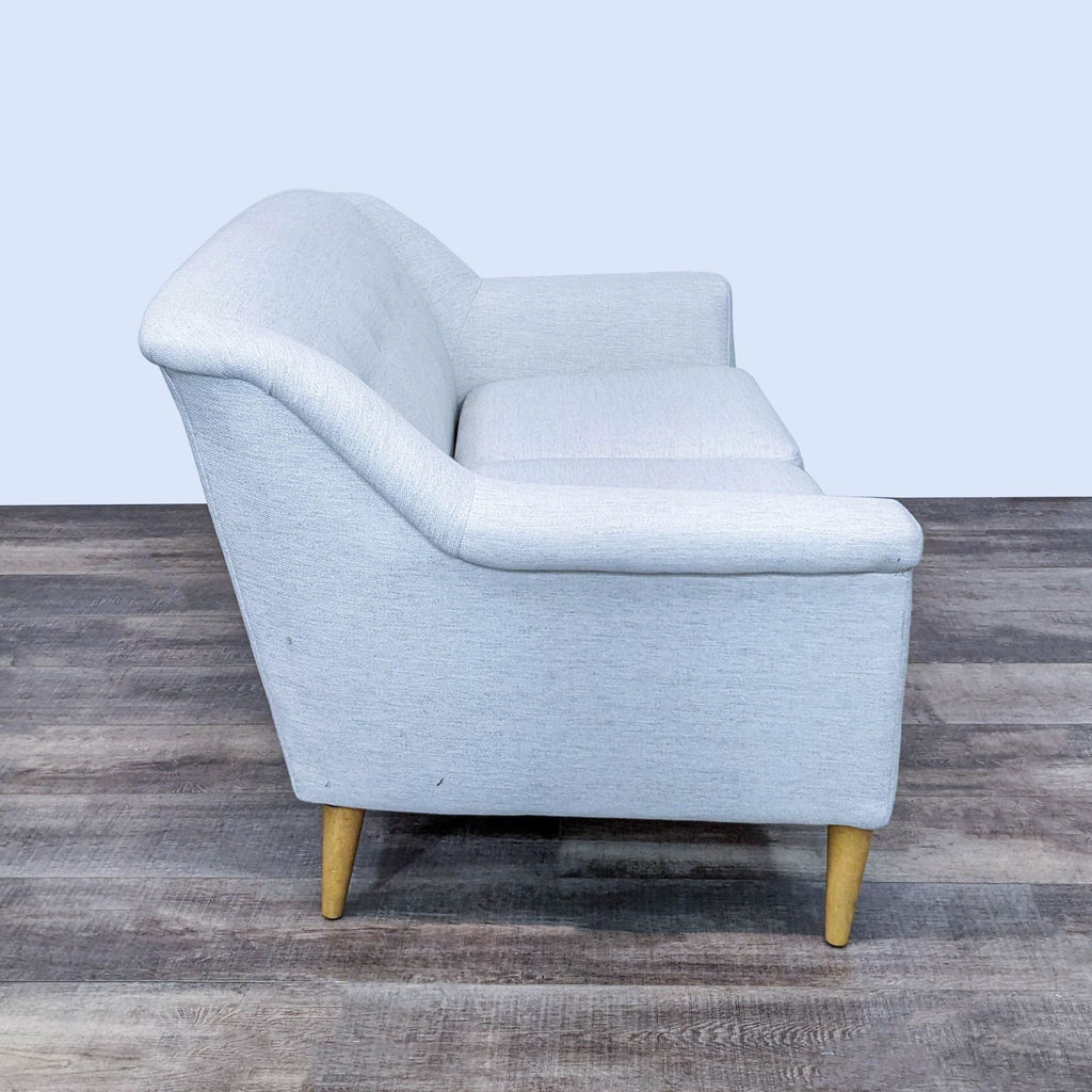 West Elm Cream Fabric Parlor Sofa