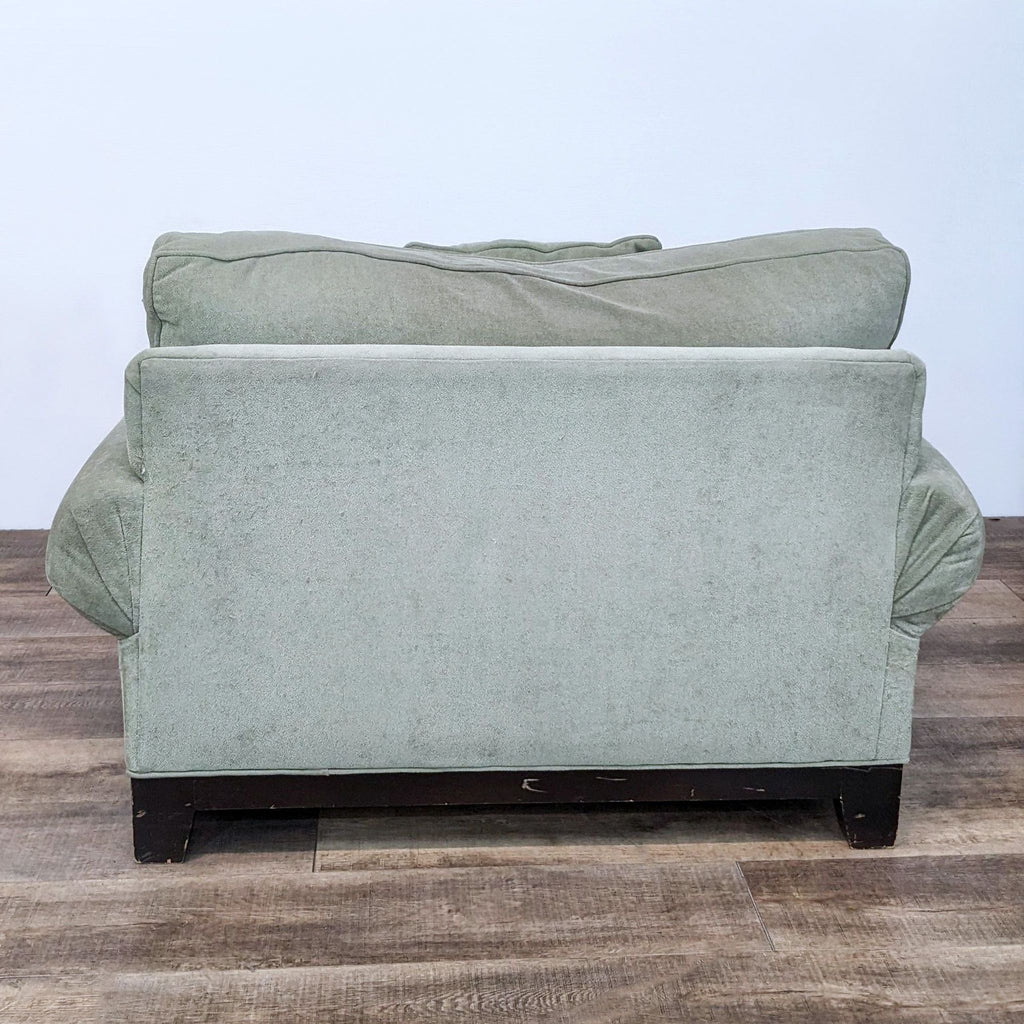 Contemporary Oversized Armchair with Extra Cushion in Soft Green